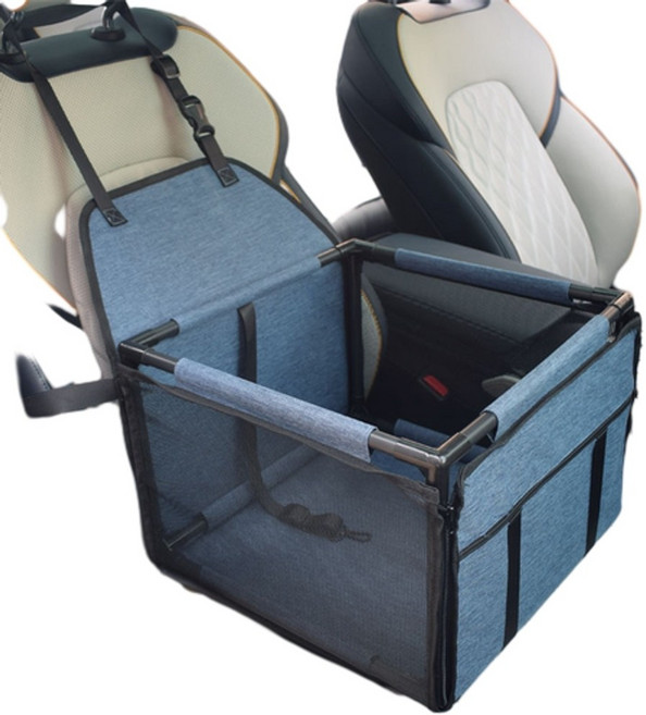 狗狗車載安全座椅 39*39*27cm 防髒防水網紗設計, 藏青色, 1個