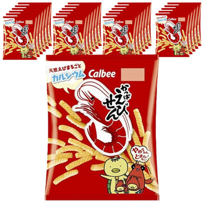 Calbee 卡樂比 卡樂先生蝦風味餅乾, 24包, 77g