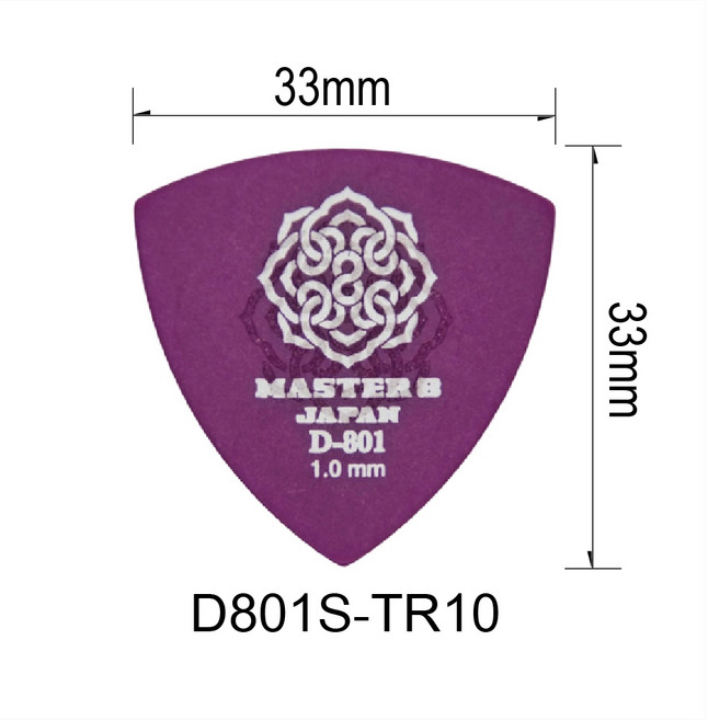 Master 8 日本製 D801S系列 彈片 撥片 匹克, 1個, 紫色 大三角 1.0mm
