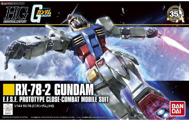 BANDAI 鋼彈UC HGUC 1/144 RX-78-2 初鋼 新生式樣 模型, 1個