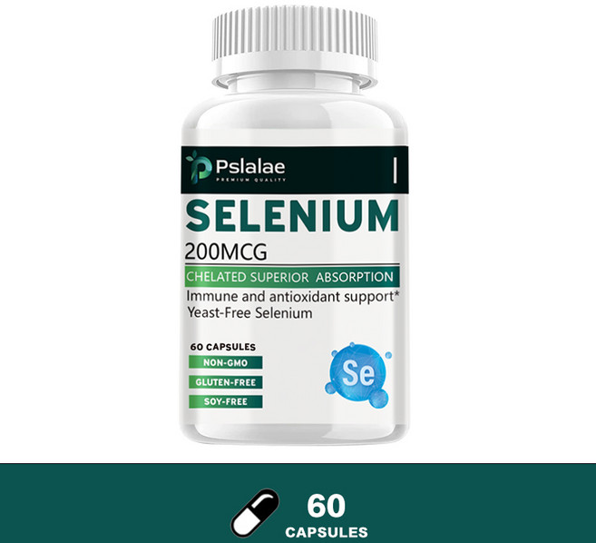 Pslalae 硒 200MCG 螯合吸收 免疫與抗氧化支持 酵母硒膠囊, 60組