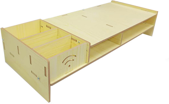 VENCEDOR 桌上架 DIY組合 LCD螢幕架 電腦螢幕增高架 筆電可用, 1個, 木紋