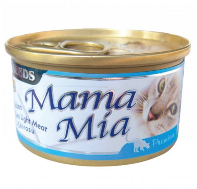 惜時 MamaMia貓餐罐 軟凍餐罐 機能愛貓雞湯餐罐頭, 鮪魚, 85g, 1個, 雞肉+白身鮪魚+吻仔魚