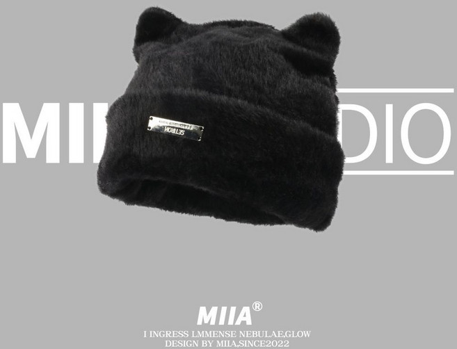 MIIA 貓耳絨毛帽