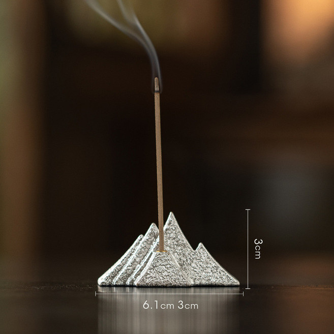金山銀山線香插座 禪意茶室擺件, 银山香插