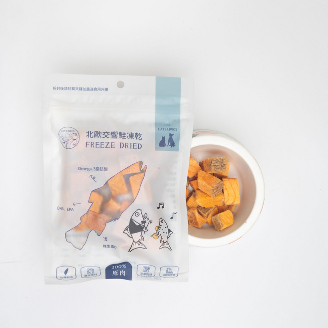 派庫廚房 北歐交響鮭凍乾, 50g, 1個, 挪威鮭魚