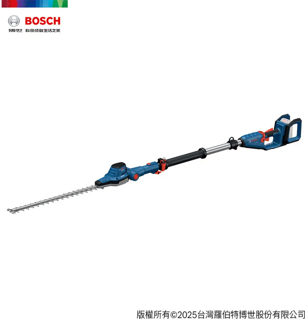 博世 GHE 18V-50 TP 充電式伸縮式樹籬剪,無線輕巧,伸縮自如,全台保固, 1個, 主機標配(無電池與充電器),選購 4.0AH單顆電池+充電器