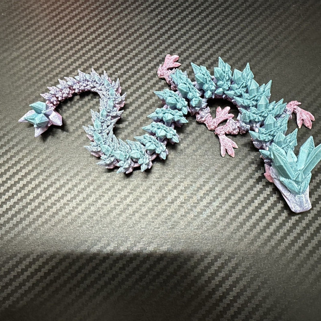水晶寶石龍擺件, 絲綢彩虹水晶龍一條不含蛋
