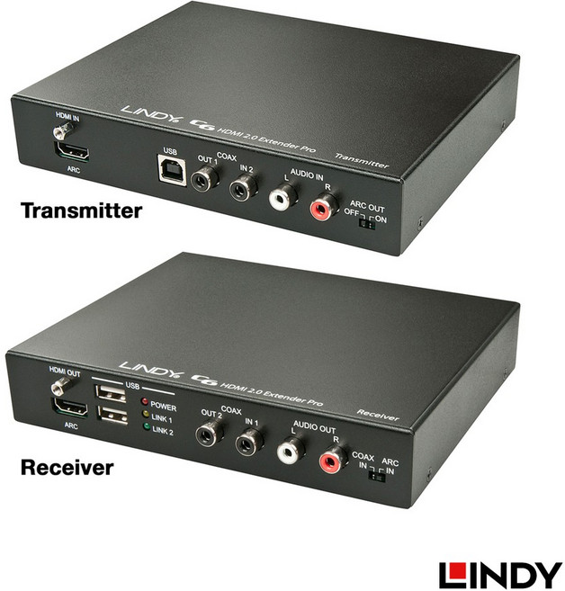 LINDY 林帝 C6 HDMI2.0 訊號延長器 100M, 1個