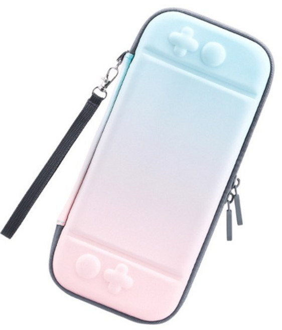 Switch 硬殼收納包 (副廠) -適用於 Switch 2 / OLED / Switch 防水抗壓/超薄便攜 外出防護包, 青春粉色,SWITCH (OLED & 電力加強), 1個