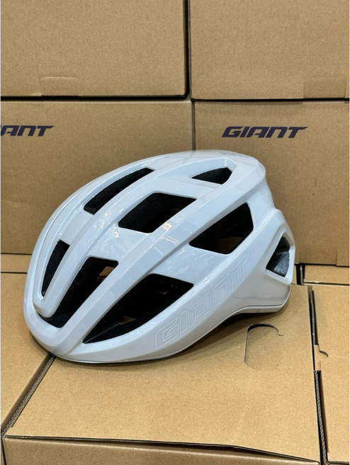 GIANT MERCURY II 全新第二代 輕量安全帽 亮光鈕扣灰 公路車/自行車, 1個