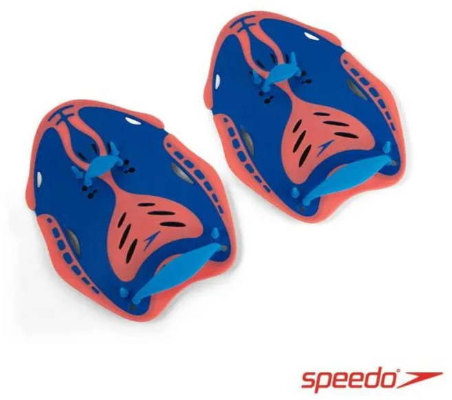 Speedo 成人划手板 Power Paddle M號 藍/紅