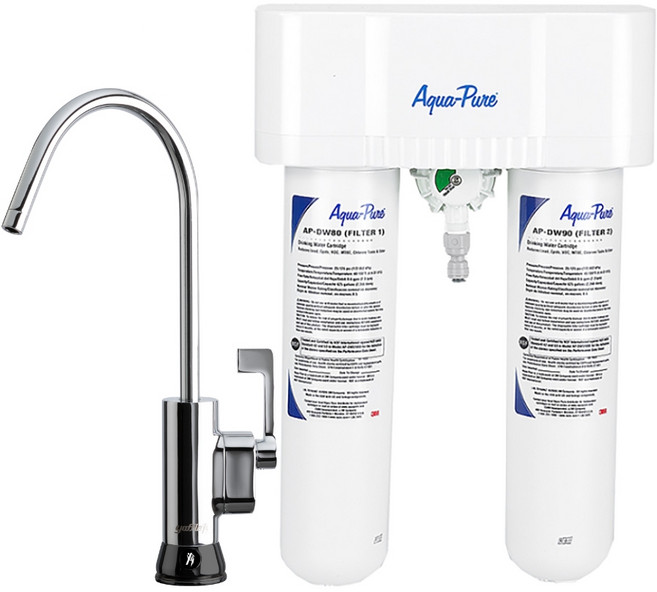 亞爾浦 AP-DWS1000 櫥下型二道式淨水器 過濾水龍頭 適用4.4-37.8°C, 詳見包裝