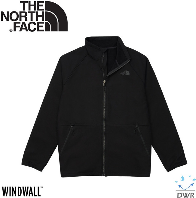 The North Face 男 刷毛軟殼防風外套 黑色