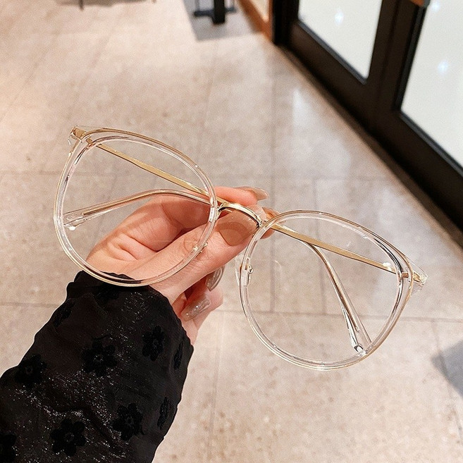 ᴅ.ʏ sʜᴏᴘ 台灣製韓系文青大圓框平光鏡 無度數眼鏡 高質感百搭款
