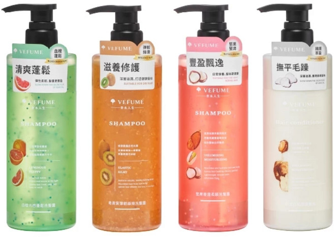 香水人生 髮絲食譜 果酸微粒子洗髮露 500ML, 1個, 血橙光感蓬鬆洗髮露 500ML
