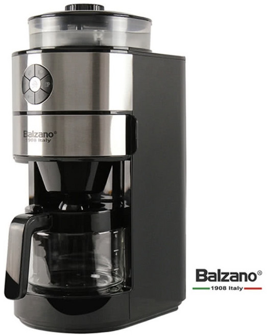 Balzano 全自動6杯份研磨咖啡機, 超值新品, 不鏽鋼,黑色, BZ-CM1106