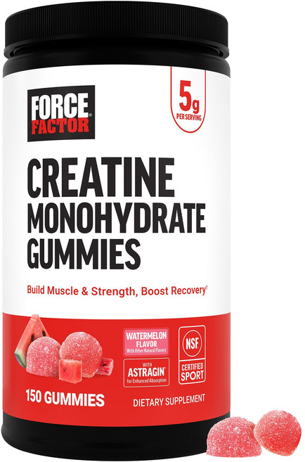Force Factor 一水肌酸 西瓜口味軟糖, 1個, 150錠