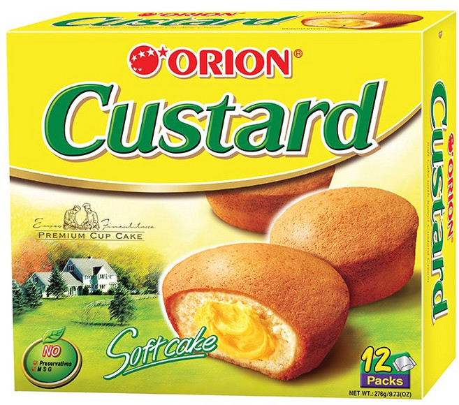 ORION 好麗友 Custard 蛋黃派 軟蛋糕, 1個, 276g
