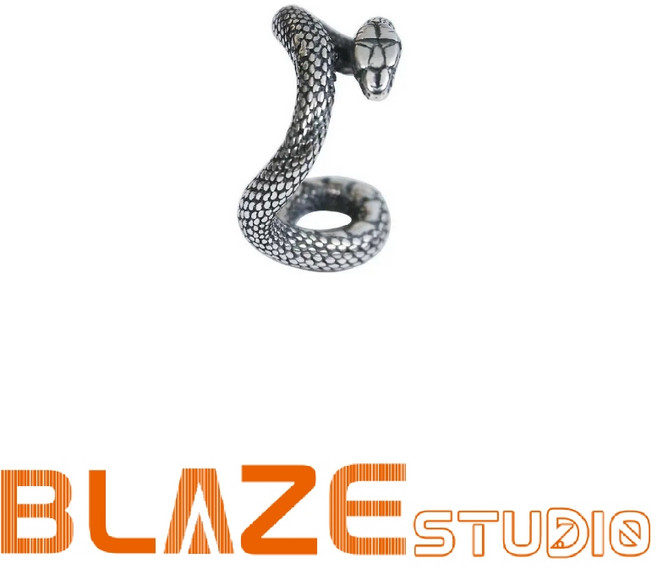 BLAZE 潮流耳夾 復古蛇型設計