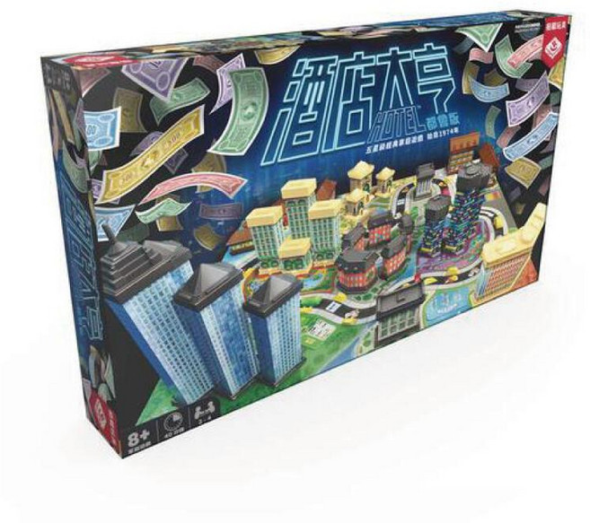 酒店大亨-都會版 桌遊 桌上遊戲 家庭聚會首選 策略經營 體驗房地產買賣樂趣, 1個, Multicolor
