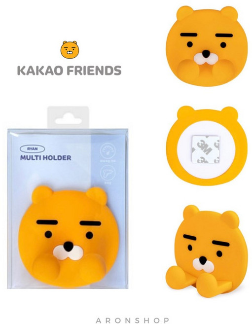 KAKAO FRIENDS 造型掛勾 黏貼式多功能掛架, 1個, 萊恩款, 萊恩款
