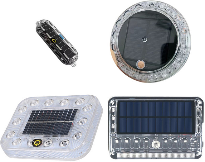 太陽能爆閃燈 LED 貨車警示燈 防撞燈 側燈, 方形款(加大雙強磁), 1個