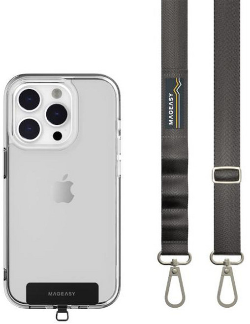 MAGEASY 2-in-1 Strap 二合一掛繩 + 掛繩片組, 璀璨銀, 1組