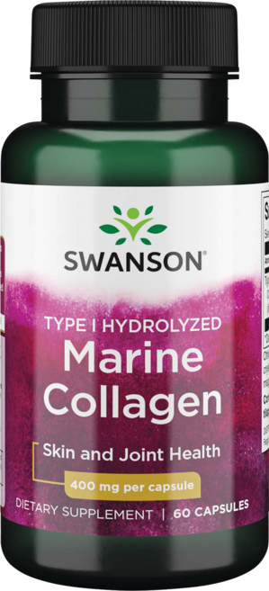 Swanson 斯旺森 I型水解海洋膠原蛋白膠囊 400mg, 60顆, 1罐