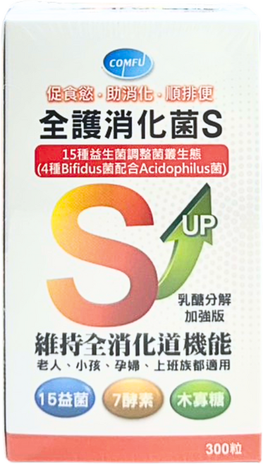 醫博士全護消化菌S(300粒/盒)-調整體質、維持消化道機能, 1個, 300顆
