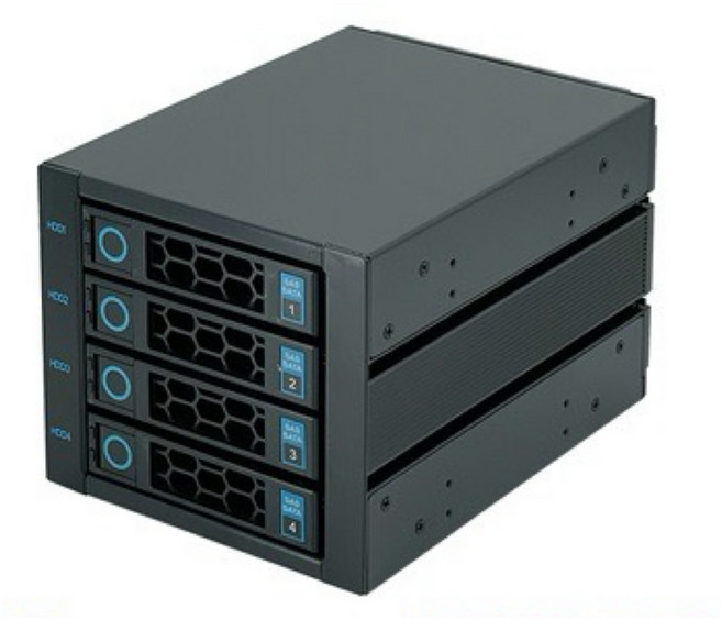 4Bay擴充硬碟抽取盒 5.25吋轉3.5吋/2.5吋 SSD 硬碟籠 SATA SAS, 1個, KIT2023009