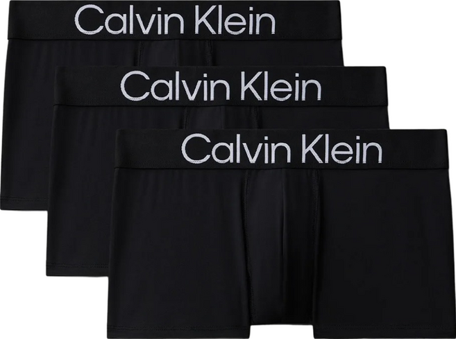 Calvin Klein Underwear 男性超細纖維彈性粗體標誌低腰四角褲 3件組 NP2607O-001