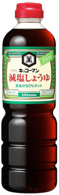 Kikkoman 低鈉醬油, 1個, 750ml