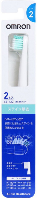 OMRON 日本音波電動牙刷螺旋刷毛去漬替換刷頭, 1個, 1個裝