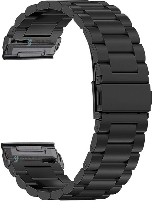 Garmin Forerunner 970/965/955/945/935 適用 不鏽鋼 快拆錶帶, 黑色,黑色錶頭 22mm轉20mm錶帶, 1個
