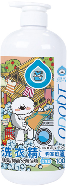 毛樂子寵物 臭味滾 1個 新包裝 【貓用】布類清潔劑 1000ml, 1L