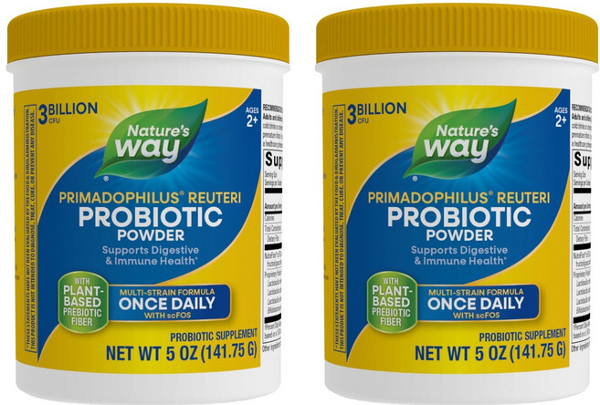 Primadophilus Reuteri 30億益生菌粉, 2罐, 141.75g