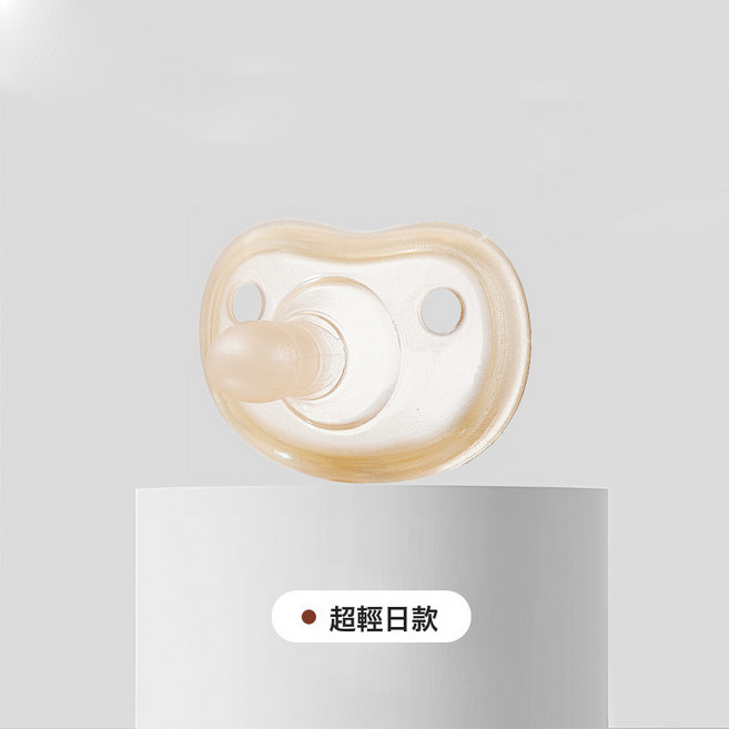 DIU 輕薄安撫奶嘴air防脹氣新生兒扁頭哄睡防齙牙0-12個月透氣, 1個, 如圖, 超輕薄仿母乳安撫奶嘴【日款圓嘴】帶防丟繩+收納盒