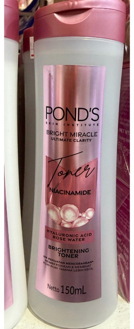 POND’S BRIGHT MIRACLE 淨白透亮潔顏露 牛奶 菸鹼醯胺 玻尿酸玫瑰水, 1個, 亮白化妝水toner