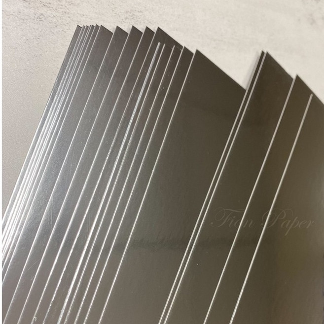 Fion 銀箔卡 厚0.4mm 正反銀白 A3/A4/A5/A6/B3/B4/B5尺寸 銀卡/銀色小卡/厚卡
