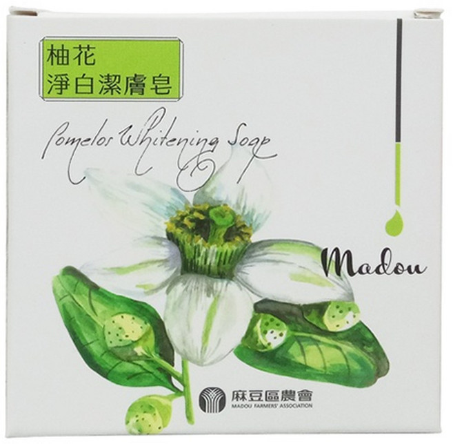 Madou 柚花淨白潔膚皂 深層清潔毛孔 溫和不刺激 台灣製造, 100g, 1個