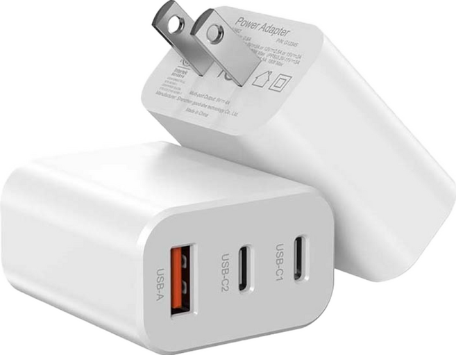 JINPEI 錦沛 Type C 充電器, PD 30W 三孔充電器 白色, 1個