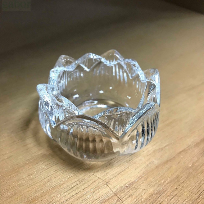 新韻傳音 玻璃燭台 X217 X227, (小)蓮心燭杯-白色