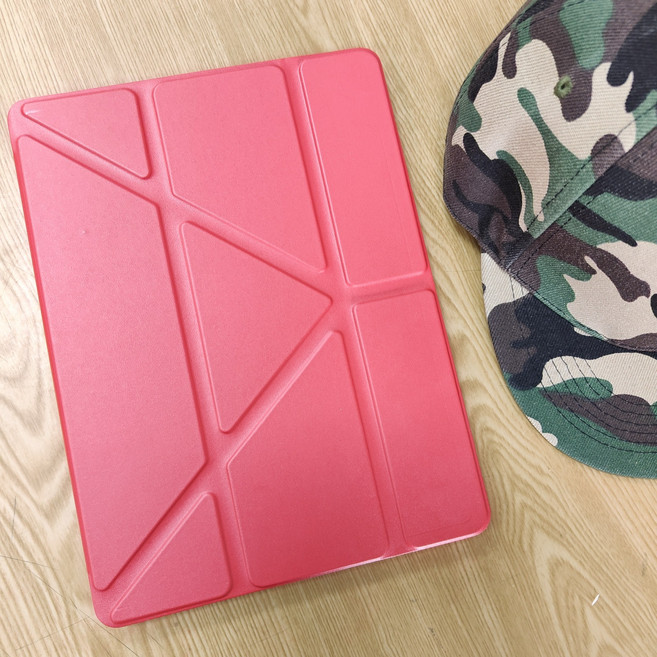 適用於 蘋果 Apple iPad Pro 10.5吋 A1701 A1709 A1798 多折側翻皮套 帶筆槽 保護套, 紅色(帶筆槽), 1個