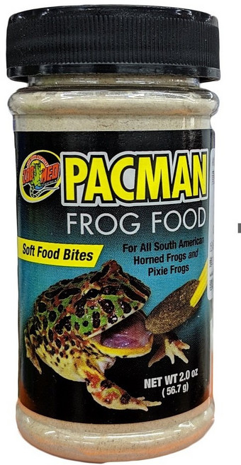 Zoo Med Pacman 角蛙飼料 軟食顆粒 適用於南美洲角蛙和精靈蛙 促進健康成長, 56.7g, 1個