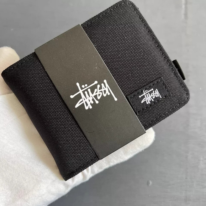 Stüssy 兩折短錢包 多功能零錢袋卡片層