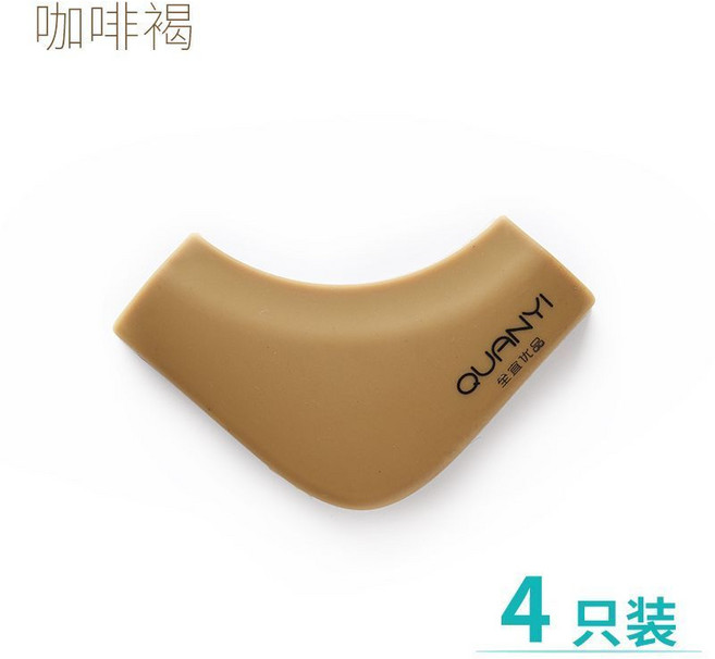 桌角防撞護角 寶寶兒童硅膠加寬加厚防磕碰, 1個, 咖啡褐 4衹裝, 咖啡褐
