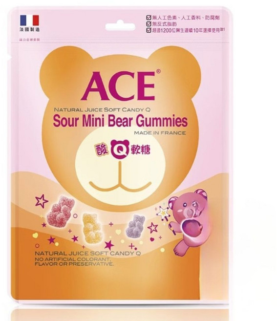 ACE 維維樂 酸熊Q軟糖 220g, 1個