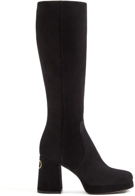 발렌티노 가라바니 포쉐트 V로고 플랫폼 부츠 90mm