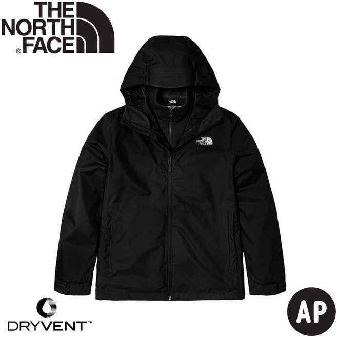 The North Face 男 DV防水兩件式刷毛外套 AP《黑》